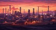 © Alexei - gas refinery surrounded by pipes at dusk