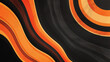 Black and Tangerine retro groovy background presentation design