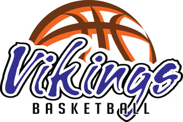 Wall Mural - vikings basketball team graphic is a sports design template that includes graphic vikings text and a