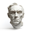 © Andrii Yablonskyi - head of a plaster statue on a white background сreated with Generative Ai