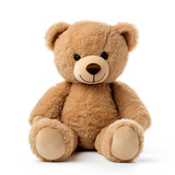 Fototapeta  - soft toy, teddy bear on a white background сreated with Generative Ai