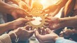 © Sasint - Settings, gear icon and teamwork with business people or team together for collaboration and synergy with cog wheel strategy. Office group hands for problem solving, innovation and development