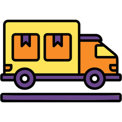 Sticker - Delivery Truck Illustration