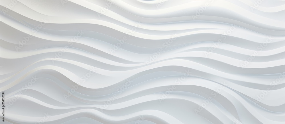 Close-up view of a white wall with distinct wavy lines running ...
