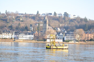 Wall Mural - float at the construction site at old Pfaffendorfer Brücke in 2024, before the rebuilding