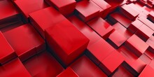A Red Background With Red Blocks