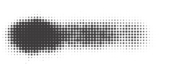 Poster - halftone dotted shape. paint blob with noisy effect. abstract splatter stroke