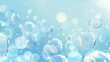 © Mark - Air bubbles in transparent liquid substance. Realistic illustration of water or gel texture, oil drops, beauty care collagen serum, hyaluron skin essence smear. Aqua purity. Abstract background.