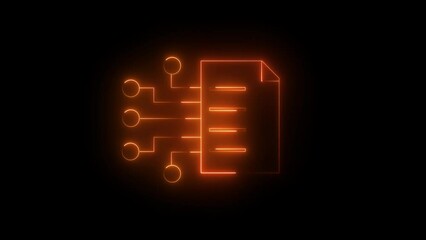 Poster - Neon glowing note pad like technology note pad