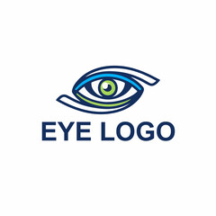 Wall Mural - vector flat design eye logo template