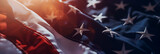 Fototapeta Konie - Closeup of United States of America flag with shallow depth of field