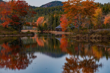 Wall Mural - Maine-Mt. Desert Island-Seal Harbor-Little Long Pond