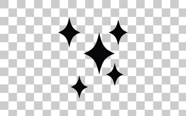 Wall Mural - Stars vector icon isolated on transparent background, Stars transparency logo design