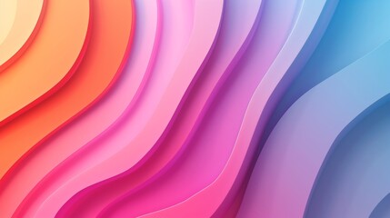Wall Mural - colorful abstract curved 3d lines background