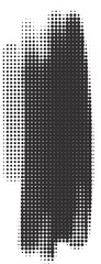 Poster - halftone noisy gradient paint brush stroke. dotted blob. abstract grunge element