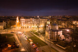Fototapeta Londyn - night view of the city of the city