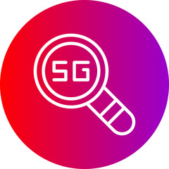 Poster - 5G line circle icon