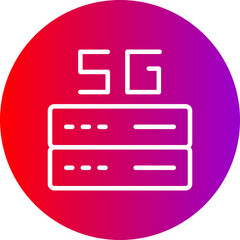 Poster - 5G line circle icon