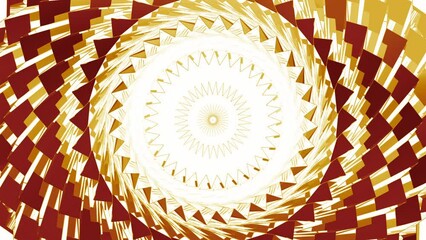 Poster - Abstract psychedelic tunnel of bright rotating tiles. Motion. Pulsating rings with corridor effect.