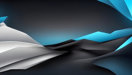 Wall Mural - Abstract gaming black and sky blue gradient background wallpaper, figures, business, vibrant colors