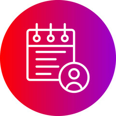 Sticker - Notes Line Gradient Circle Icon