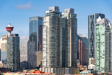 High rise buildings in downtown Calgary