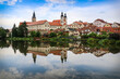 the old, historic and tourist-frequented town of Telč, listed on the UNESCO list