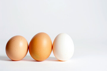 Poster - Eggs isolated on white background