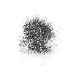 Poster - halftone dotted shape. stipple blob. noisy abstract design element with grainy shadow texture. rando