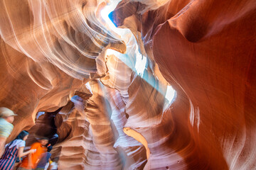 Canvas Print - Upper Antelope Canyon in the Navajo Reservation near Page, Arizona