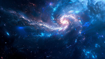 Wall Mural - nebula and galaxy space, deep space background. elements of this image