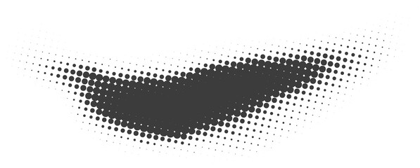 Poster - halftone dotted shape. paint blob with noisy effect. abstract splatter shape