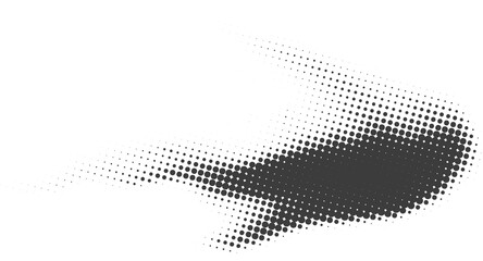 Poster - halftone dotted shape. paint blob with noisy effect. abstract splatter shape