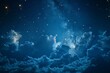 Starlit Night Sky With Wispy Clouds