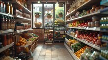 A Tiny Supermarket, Satisfying Storage. Generative AI.