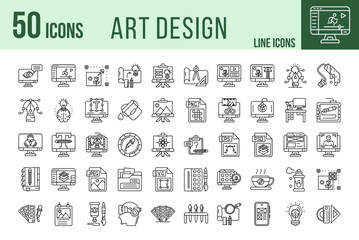 Poster - Art Design Icons set