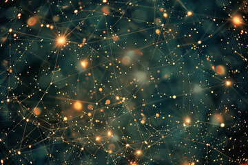 Poster - A pattern of stars with points, glows