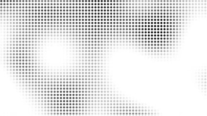 Poster - Abstract halftone motion background. Moving dots seamless loop