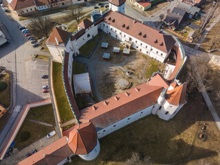 The town of Kezmarok with views of High Tatras, Slovakia