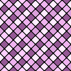 Aufkleber - Abstract lavender seamless diagonal square pattern background - repeating geometrical vector graphic design