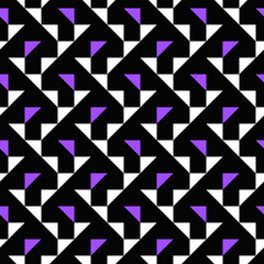 Poster - Geometrical threetone pattern background - repeating seamless abstract vector illustration