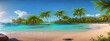 Panorama Hintergrund für Design, Karibische Strände 1.