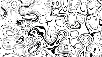 Poster - Animated wavy line motion graphic background. Seamless looped Abstract motion graphic, Abstract moving topographic map lines. Moving wavy line striped