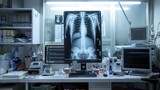 Fototapeta Natura - Medical x-rays in a laboratory created with Generative AI