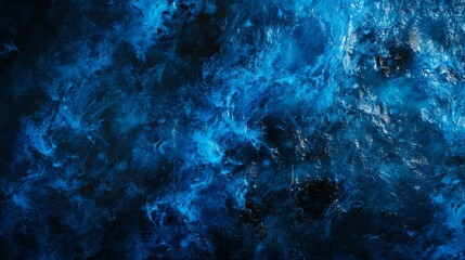  Bold electric blue and jet black textured background, symbolizing power and mystery.