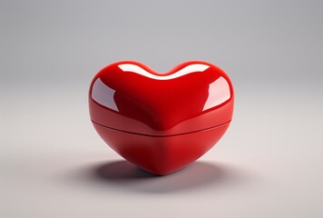 Wall Mural - a red heart-shaped box