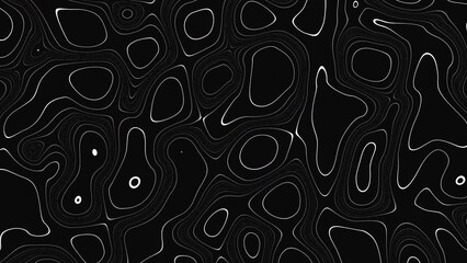 Poster - Animated wavy line motion graphic background. Seamless looped Abstract motion graphic, Abstract moving topographic map lines. Moving wavy line striped