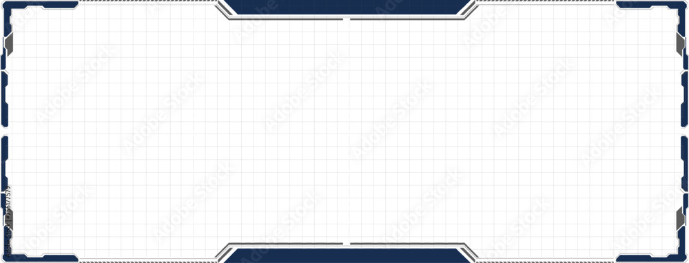 Elegant Blueprint Frame with Grid Lines for Architectural Presentations ...