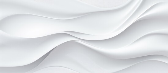 Poster - This close-up shot showcases a white wall with wavy lines creating an abstract and textured background. The lines appear to be crumpled, adding depth to the surface.