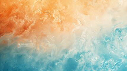 Warm apricot and sky blue textured background, evoking softness and expansiveness.